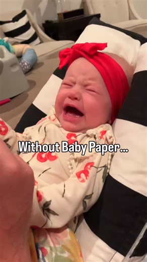 Before & after Baby Paper 😭➡️😊 Proof that a little crinkle can work big magic. ✨ #BabyPaper #SensoryMagic #MomWin | Baby Paper