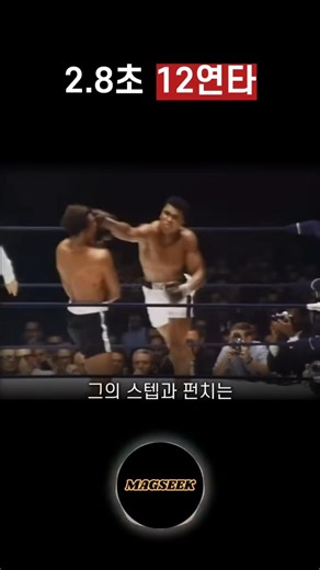 2.8초 12연타 #복싱 #격투기 #무하마드알리