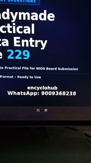 HOW TO MAKE NIOS DATA ENTRY OPERATIONS PRACTICAL FILE (229) #nios #dataentryoperations