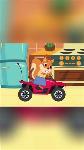 ÉCUREUILS EN VTT DANS LE COULOIR FEU ROUGE ET PAUSE PIPI 😼 Dessin enfantin amusant 🙌