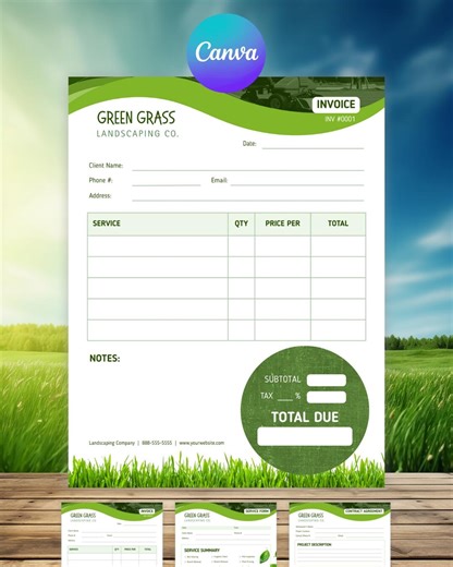 Lawn Care Landscaping Forms | 3 Form Bundle | Instant Download | Editable in Canva - Etsy Canada