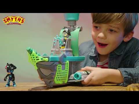 PJ Masks Sky Pirate Battleship Vehicle Playset with 2 Action Figures - Smyths Toys