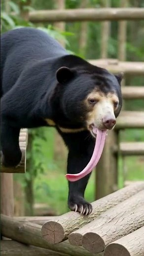 Sun Bear 🐻☀️ The Smallest (and Cutest) Bear in the World! #SunBear #WildlifeShorts