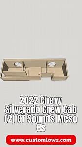Subwoofer Box Plans for 2022 Chevy Crew Cab (2) CT Sounds MESO 8s | CustomLowz