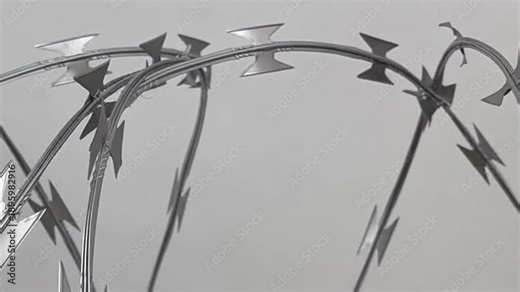 Razor wire fences security, metal razor wire, barrier security restricted area protection