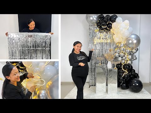 How to Make a Balloon Arch 🎓Graduation Decorations🥇 GRADUATION BALLOON ARCH