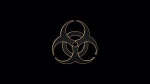 Download Seamless Biohazard Symbol Animation - Toxic Hazard Warning Motion Background for free