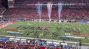 Ohio State Marching Band performs tribute to US veterans during halftime show