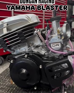 @duncanracingint DR Complete Engine Build: Yamaha Blaster. NATIONAL Port and Head Rechamber Flywheel Mod Pyramid Reed Valve Keihin 34mm PJ ProX Rod assy, ProX Piston kit Powder Coat Vapor Blast #Duncanracing #Yamaha #blaster #custom #enginebuild | Banshee Apparel