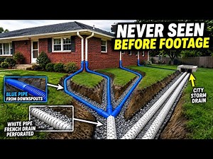 Behind the Scenes: French Drain, Yard Drainage, Roof Runoff Installation - Clinton Twp, Michigan