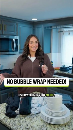 How to Pack Dishes Without Bubble Wrap #packwithme #lifehack