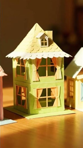 #diy paper doll house #papercraft #shorts