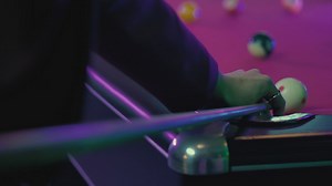 Hands of a man while playing pool - Free Stock Video