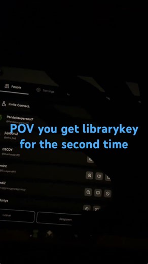 POV you get library key for the second time