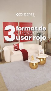 3.1K views · 40 reactions |  ¡Atrévete a usar rojo con estilo! ¡En este video te enseñamos 3️⃣ maneras fáciles de incorporarlo en tu hogar y tener ese pop de color increíble y en tendencia! ¡Compártele este reel a tu amiga que quiere remodelar su casa y ama el rojo!❤️ #ConceptsLife #TipsDeDecoracion #DecoracionRoja #DecoracionDeHogar | Concepts Life | Facebook