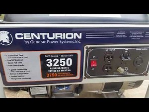 Centurion Generac Generator 3250 wont start or stay running