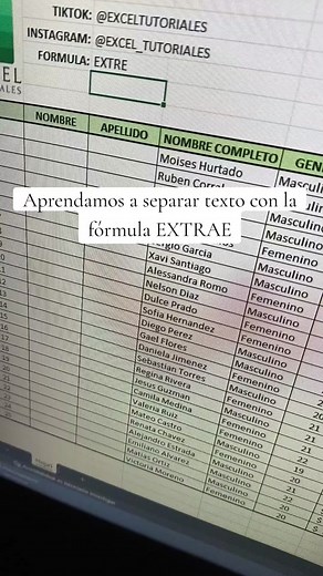 Aprende a Separar Textos con la Fórmula EXTRAE en Excel