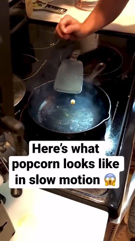 Popcorn in SUPER slow motion! 🍿