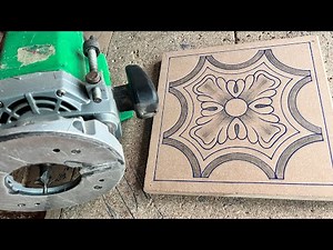 Beautiful Wood Carving Flower Design With Router Machine Bits