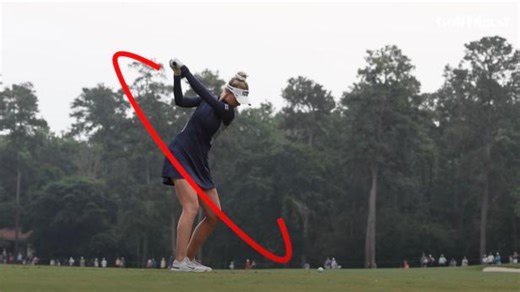 Have you ever noticed this hidden draw key in Nelly Korda's silky golf swing?