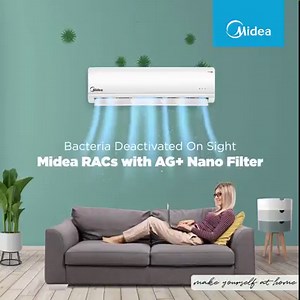 Experience fresh & cool air, free from bacteria and other harmful impurities thanks to advanced Ag Nano Filters in Midea RACs. It’s time to #MakeYourselfAtHome with comfort and safety by Midea :) #MideaRAC #Freshair #MideaHVAC #Clean #Safe | Midea