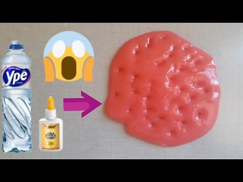 Como fazer slime de detergente e cola