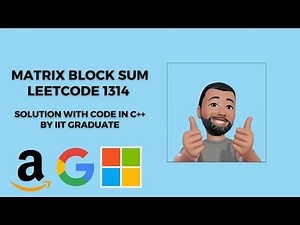 Matrix Block Sum | Leetcode 1314 | Hindi