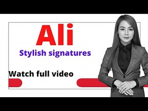 Ali name signature style