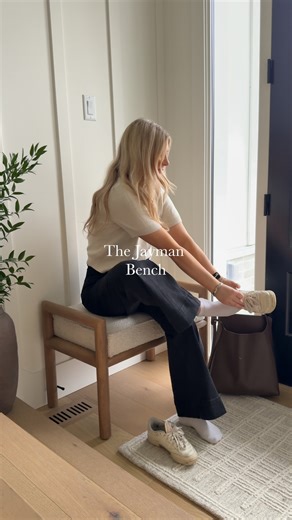 Spring is about making room for new energy. A dedicated seat in the entryway creates an inviting transition from the outside world to the comfort of home. Soft textures and natural wood tones set a peaceful tone for the day ahead. | Urban Barn