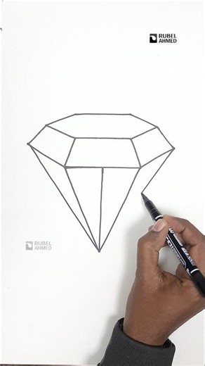 How to Draw a Diamond Step by Step | Simple Drawing #DiamondDrawing#EasyDrawing#DrawingTutorial