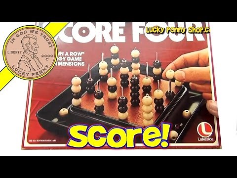 Vintage Score Four Strategy Board Game by Lakeside Toys 1978