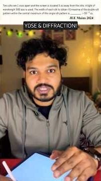 YDSE & Diffraction Conceptual Jee Problem Solved! #jee #physics