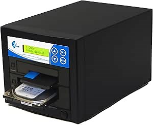 EZ DUPE 1 to 1 SSD HDD Hard Drive Tower Duplicator - 36GB/Min - Standalone Copier and Sanitizer/Eraser for Multiple SATA 3.5 Disk & 2.5 Solid State Drives at Copy Speed up to 600MB/Sec (H01PROHSATB)