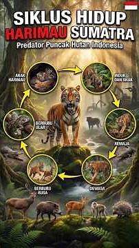 Siklus Hidup Harimau Sumatera | Predator Puncak Hutan Indonesia 🐅🇮🇩 #shorts