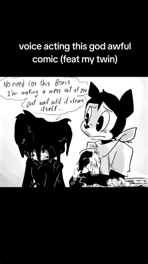 me and my twin voice acting, she's Boris #voiceacting #babtqftim #bendyandboristhequestfortheinkmachine #twin #cuphead