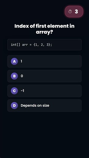 Java Arrays Quiz | coding #Shorts