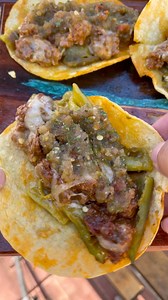 Hatch Chile stuffed with chorizo tacos | Miguels cookingwithfire