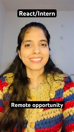 Remote React Internship 2026 🚀 Apply Now #shorts #viralvideo #intership #fresherjobs #jobopening