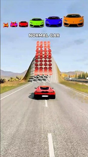 Big & Small Cars vs Giant Bulge with Traffic Signs