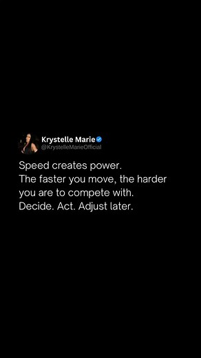 Speed of implementation 🚀 #success #successmindset #businesscoach #entrepreneurship #hustle #entrepreneurlife #growthmindset #businessadvice #personaldevelopment #entrepreneur #founder #startup | Krystelle Marie