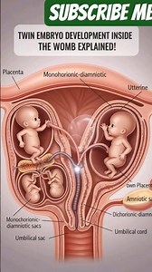 Twin Embryo Development Inside the Womb Explained! 👶👶✨#baby