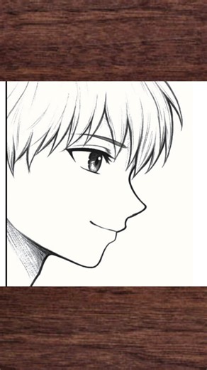 Anime drawing with a pencil