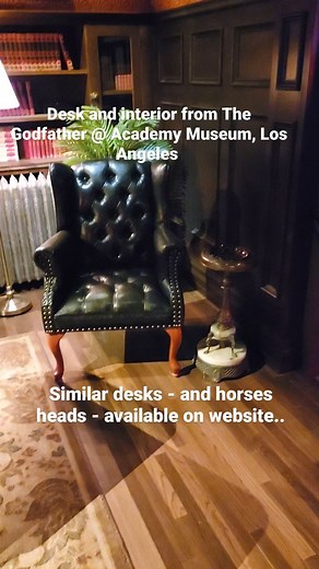 Desk and interior from The Godfather @ Academy Museum, Los Angeles | Canonbury Antiques