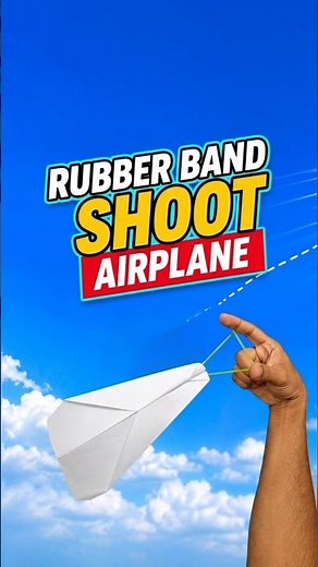 DIY Rubber Band Shooter Plane 😱 #shorts