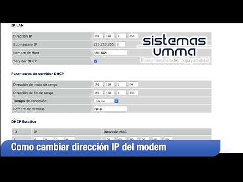 Como cambiar la dirección IP del modem