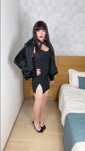 crossdresser in tight dress