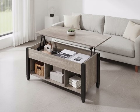 Lift Top Coffee Table, Hidden Storage, Modern Wooden Living Room Table - Etsy