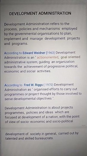 Development ADMINISTRATION - Definition & Meaning. #publicadministrationforupsc