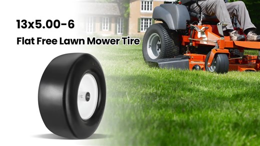 Watch 13x5.00-6 Flat Free Lawn Mower Tire on Amazon Live