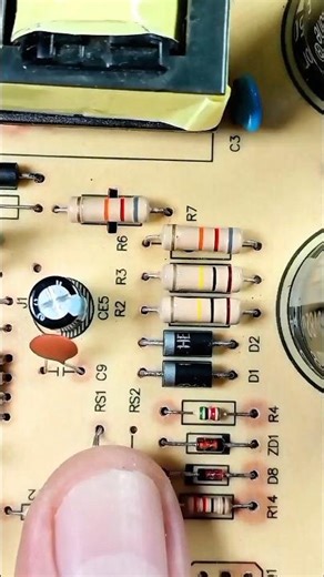 Calculating the value of a four-color band resistor.#value #resistance #resistor #fyp